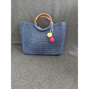 Indio Hobo‎ Crochet Fossil Handbag Blue Beach Travel